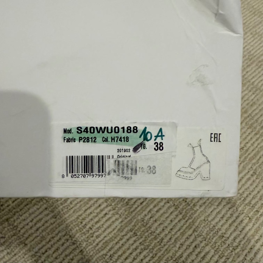 Maison Margiela MM6 White & Gray Boots Booties 38 8 - Picture 11 of 13